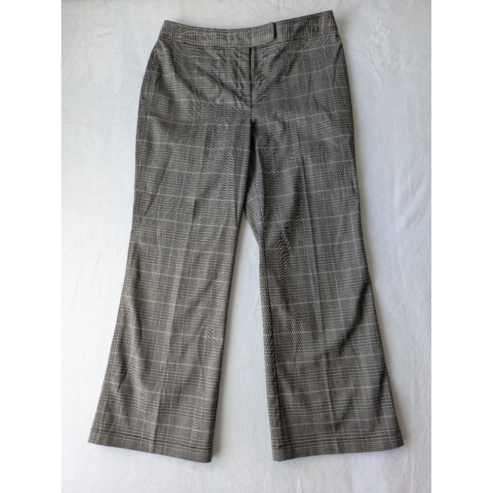 Hillard & Hanson 16 Petite Stretch Dress Pants Wide Leg‎ Houndstooth Preppy
